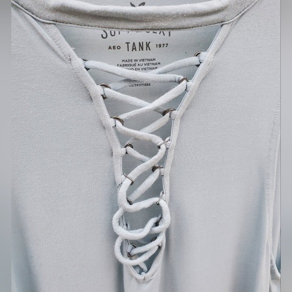 Light Blue Soft and Sexy American Eagle Tank Top - Picture 6 of 11